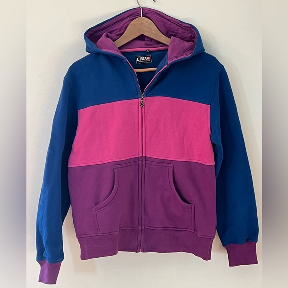 Circa | Color Block Zip-Up Hoodie - Picture 1 of 11